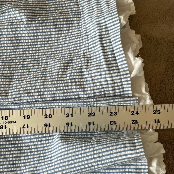 Ralph Lauren Girls Blue & White Pinstripe Cotton Seersucker Dress 5 Preppy - Picture 10 of 10